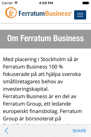 Ferratum Företagslån - Företagskredit, låna pengar bolag screenshot 3