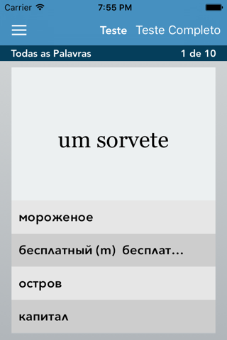 Portuguese-Russian AccelaStudy screenshot 3