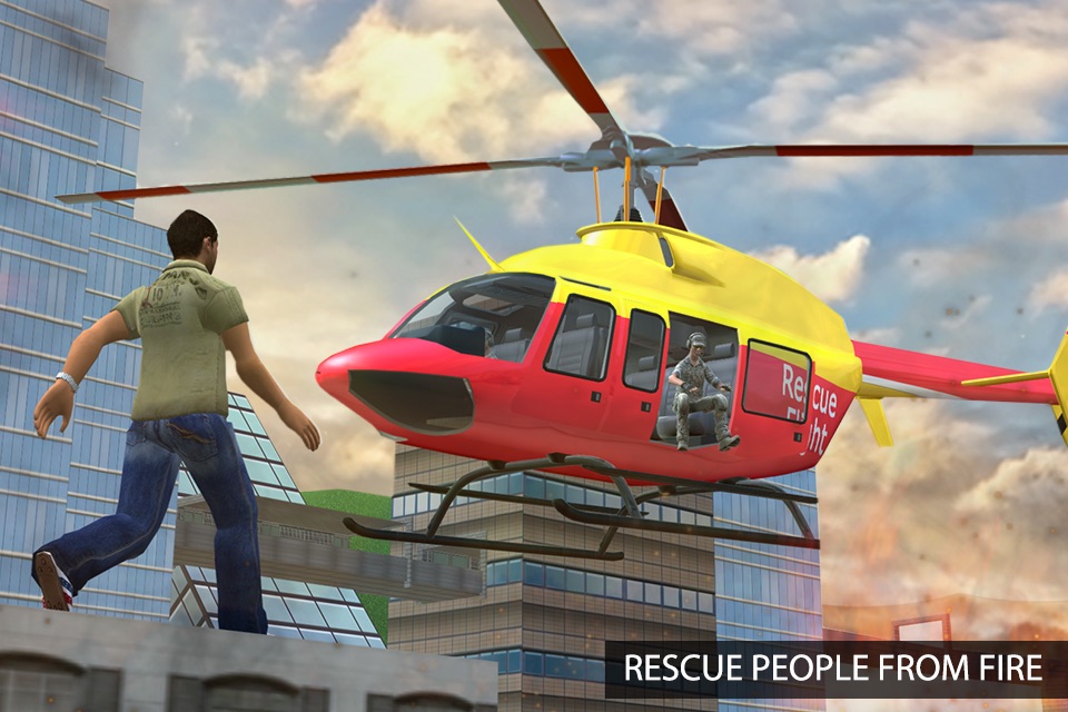 Flying Pilot Helicopter Rescue - City 911 Emergency Rescue Air Ambulance Simulator screenshot 4