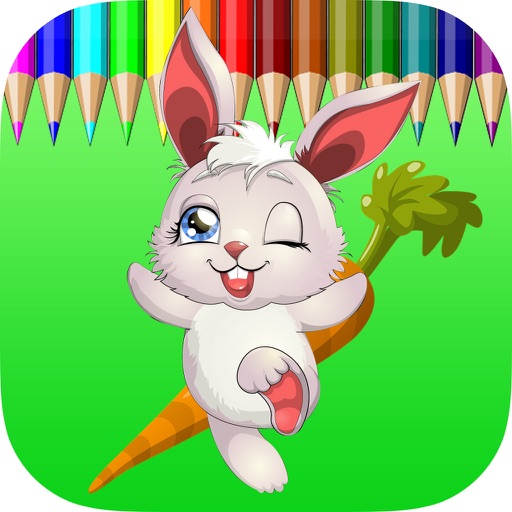 Coloring Book Rabbit free game for kids iOS App