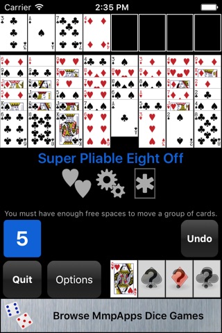 Pliable Eight Off Solitaire screenshot 4
