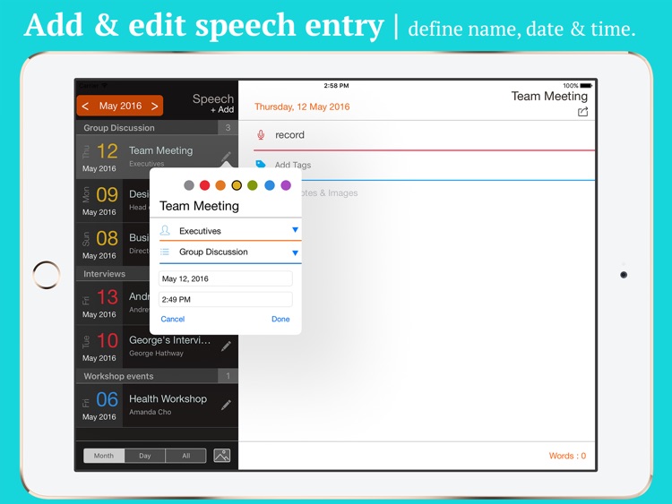 SpeechRecorder - Record audio & Take Note