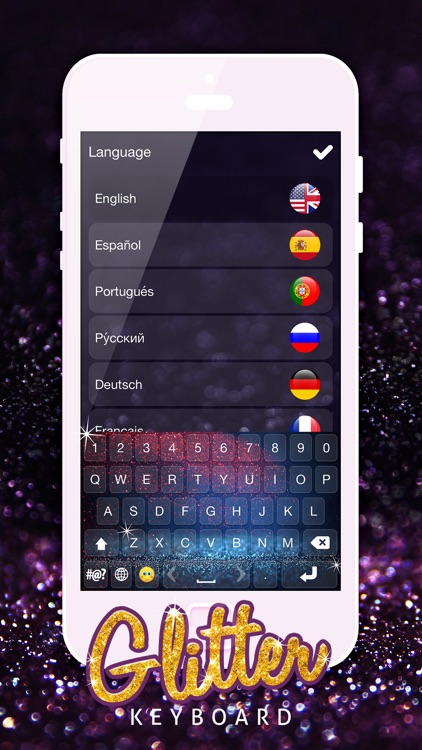 Glitter Keyboard Extension – Key Font.s Change.r & Glow.ing Background Theme.s screenshot-3