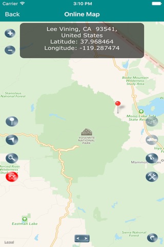 Yosemite National Park Map, CA screenshot 2