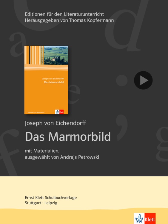 Das Marmorbild -  Edition.Hörbuch  Deutsch-Lektüren zum Lesen und Hören von Klett für Oberstufe und Abitur mit Zusatzmaterialien