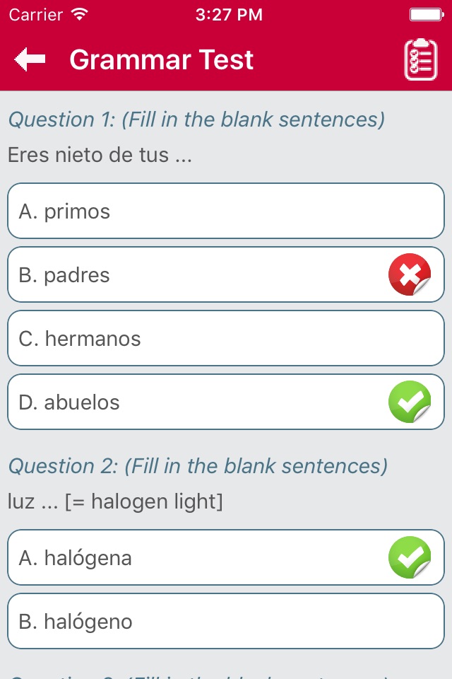 Spanish Grammar - Basic and advanced lessons screenshot 2