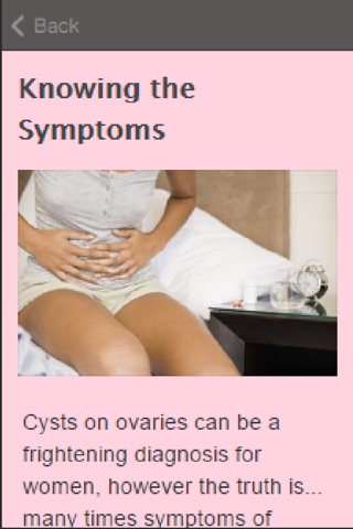 Symptoms Of Ovarian Cysts screenshot 3