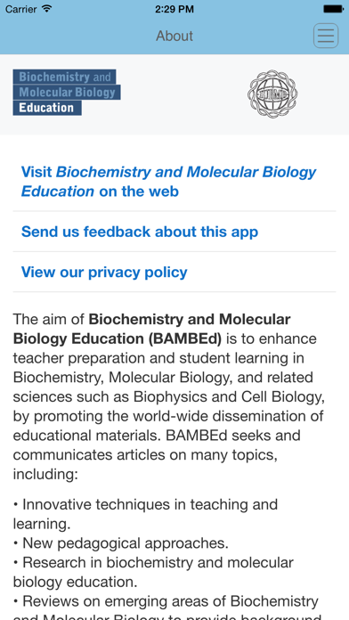 How to cancel & delete Biochemistry and Molecular Biology Education from iphone & ipad 4