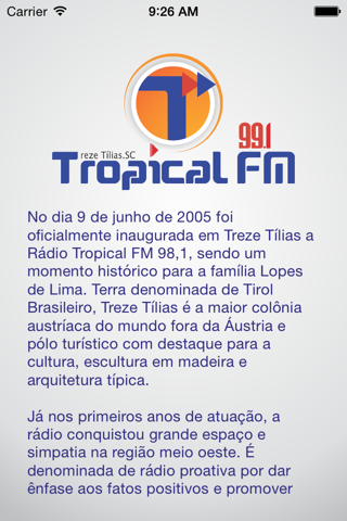 Tropical FM 99,1 screenshot 3