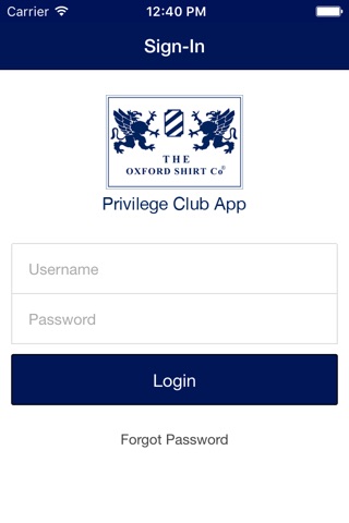 The Oxford Shirt Company Privilege Club App screenshot 2