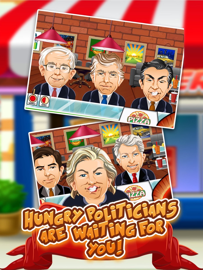 Trumps Pizza Restaurant Dash - 2016 Election on the Run Wall Cooking Game