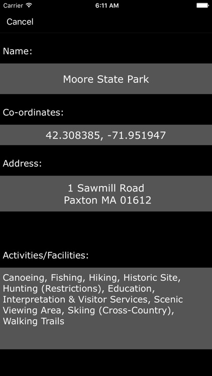 Massachusetts State Parks & Recreation Areas