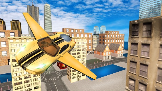 Futuristic Flying Car Drive 3D - Extreme Car Driving Simulator with Muscle Car & Airplane Flight Pilot FREEのおすすめ画像3