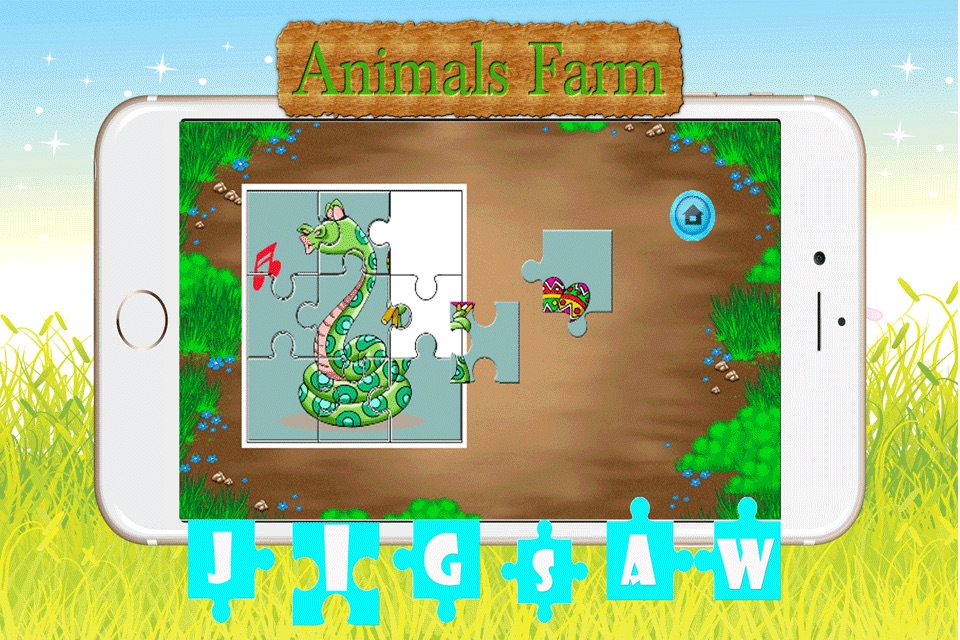 Cute Animals Farm Jigsaw Puzzles – Magic Amazing HD Puzzle Game Free for Kids and Toddler Learning Games screenshot 2