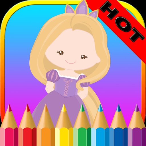 Princess Coloring Book - Alphabets Drawing Pages and Painting Educational Learning skill Games For Kid & Toddler iOS App