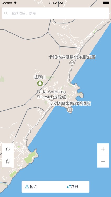 陶尔米纳中文离线地图-意大利离线旅游地图支持步行自行车模式
