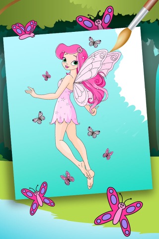 Fairy Coloring Book – Color and Paint Drawings of Fairies Educational Game for Kids Premium screenshot 2