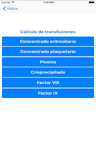 Guía de transfusión screenshot 3