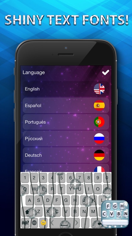 Diamond Keyboard Changer – Shiny Skins and Themes with Glitter Color Text Font.s screenshot-3