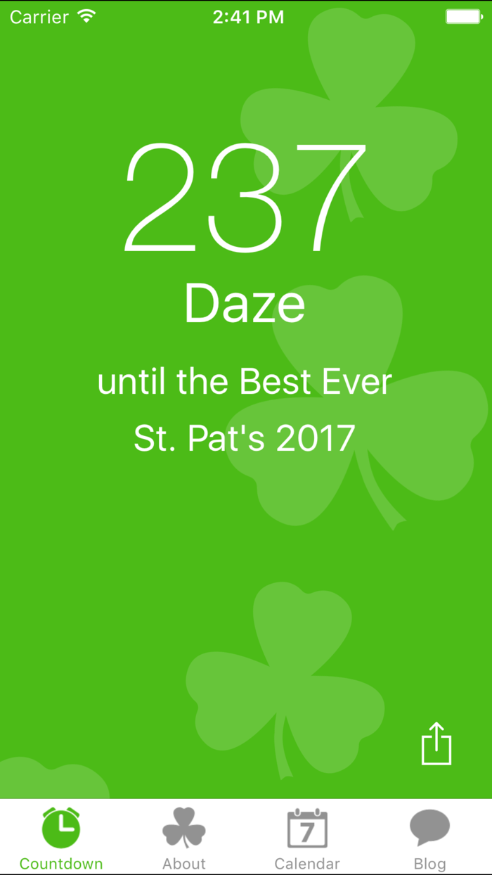 Best Ever St. Pats Daze Countdown