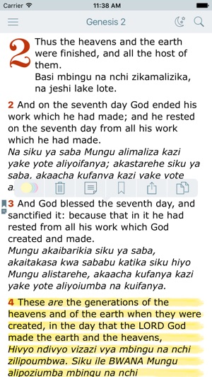 Swahili English Bilingual Bible (Biblia Takatifu - King Jame(圖1)-速報App