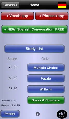 Game screenshot German FREE  24/7 Language Learning mod apk