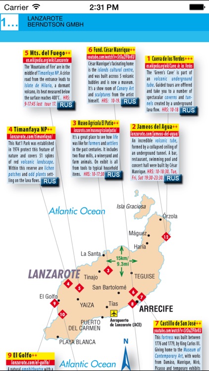Lanzarote. Road map screenshot-3