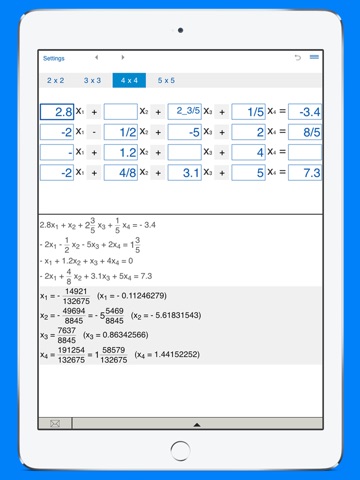 System solver and calculator for solving systems of linear equations screenshot 4