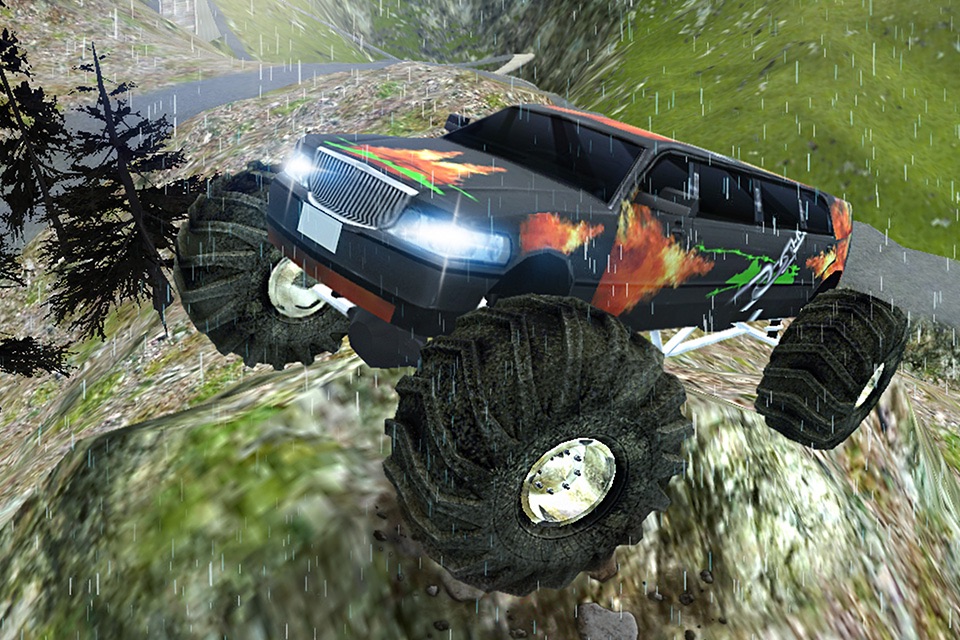 Offroad Limousine Car Driving 3D - A Crazy sports limo truck on hill mountain screenshot 4