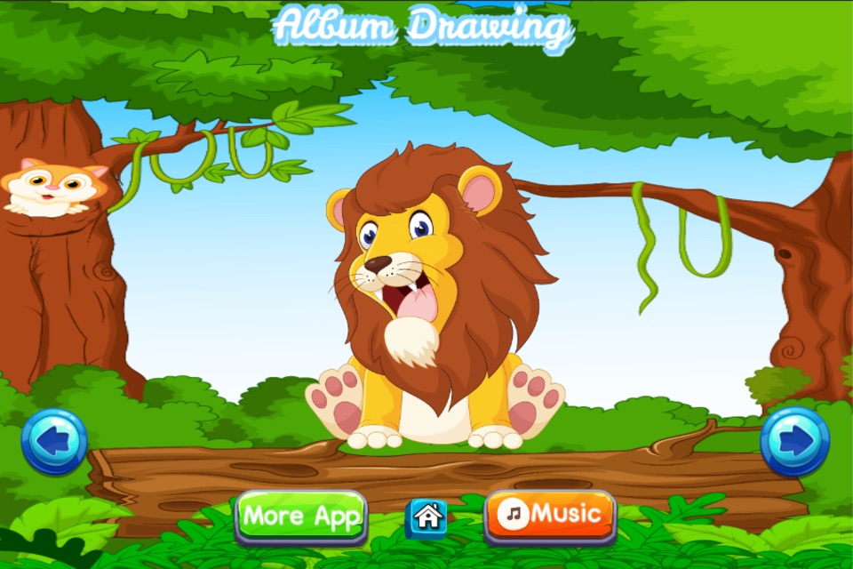 Animal Coloring Book Zoo for Kids and Preschool Toddler Games for Free screenshot 3