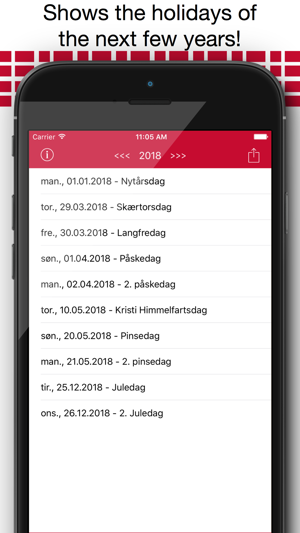 Danske helligdage - Holiday Kalender 2016 i Danmark til orlo(圖3)-速報App