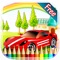Sports Car Coloring Book - All in 1 Vehicle Drawing and Painting Colorful for kids games free
