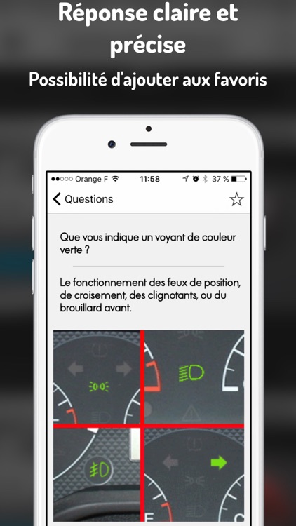 Permis B : Questions du code de la route et du permis de conduire (vérification intérieur et extérieur)