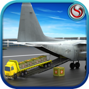 Cargo Plane Airport Truck - Transporter Driver to Deliver Freight to Airplane Flight