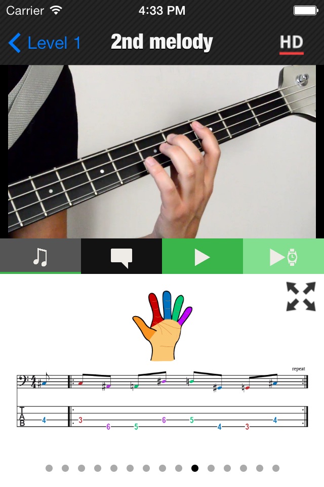 Beginner Bass method HD LITE screenshot 4