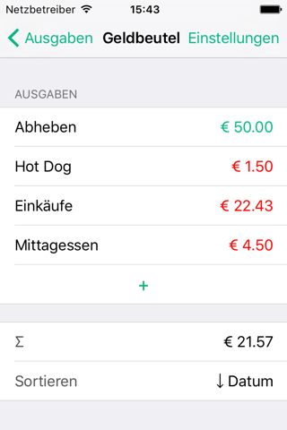 Expenses screenshot 2