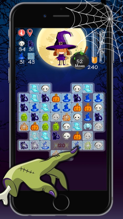 Cats & witches Halloween crush bubble game of zombies screenshot-4