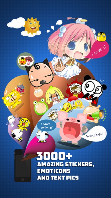 Whatsicons - Emoji Stickers, Emoticons, Text Pics for Whatsapp & Text Messaging