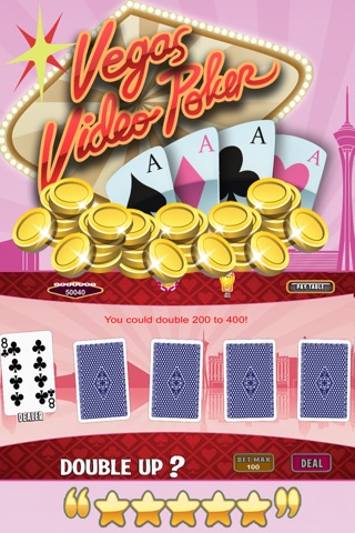 AAAA 4 Aces Poker PRO - Las Vegas Video Poker Game screenshot 3