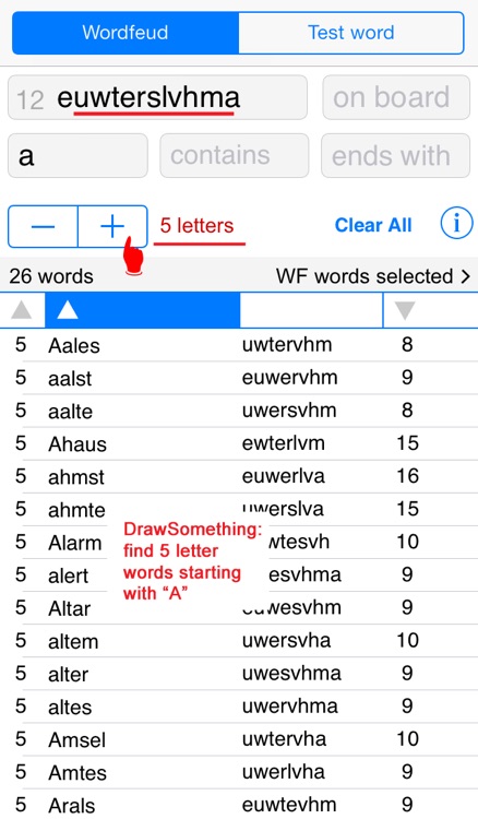 Words Finder Wordfeud Deutsch/German - find the best words for Wordfeud, crossword and cryptogram screenshot-3