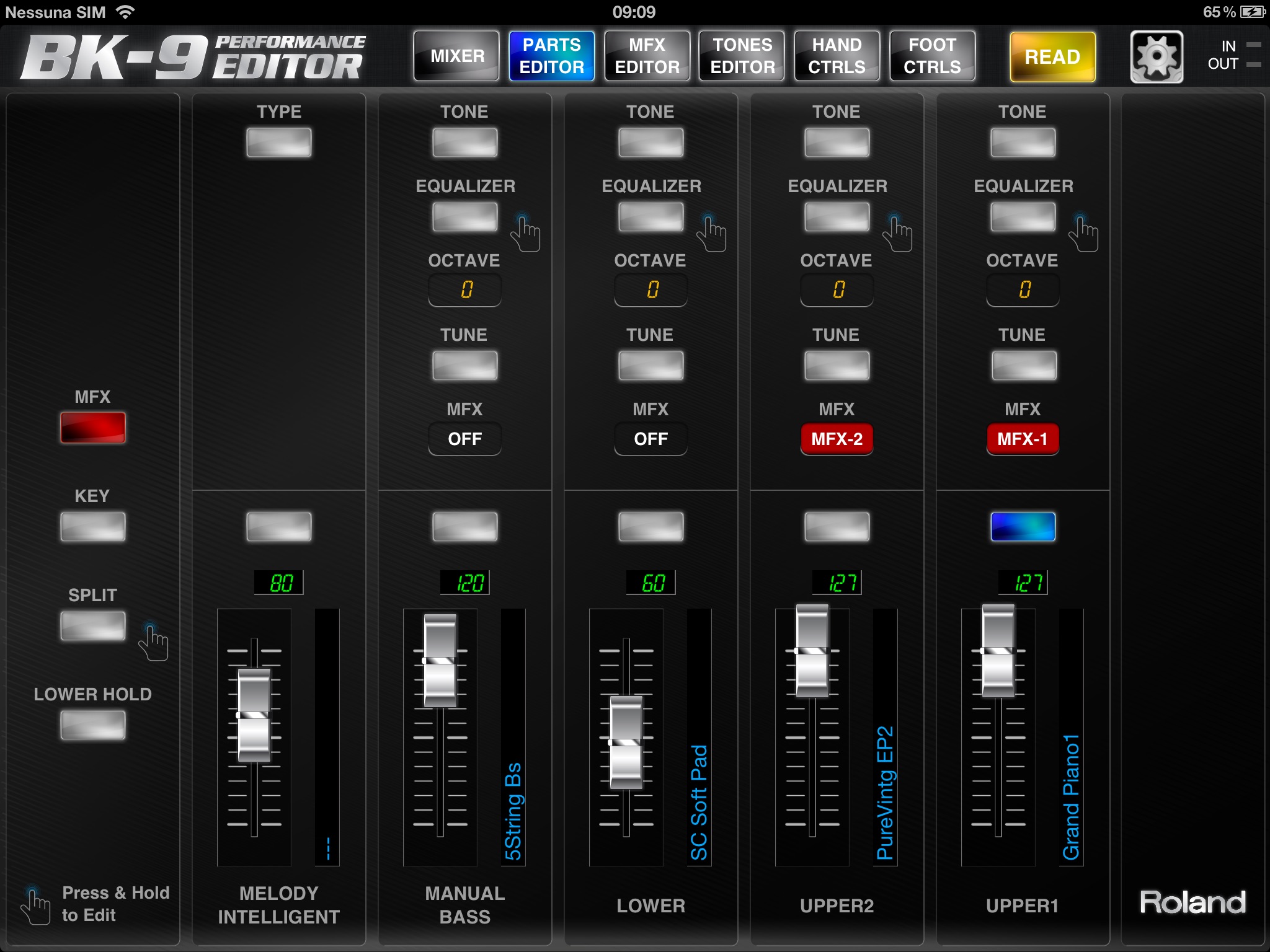 BK-9 Performance Editor screenshot 2