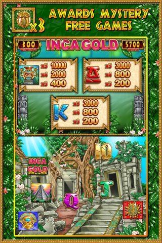 Inca Gold: UK Casino Slot Style Machine with FREE GAME feature screenshot 2