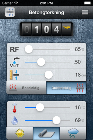 Betongtorkning screenshot 2