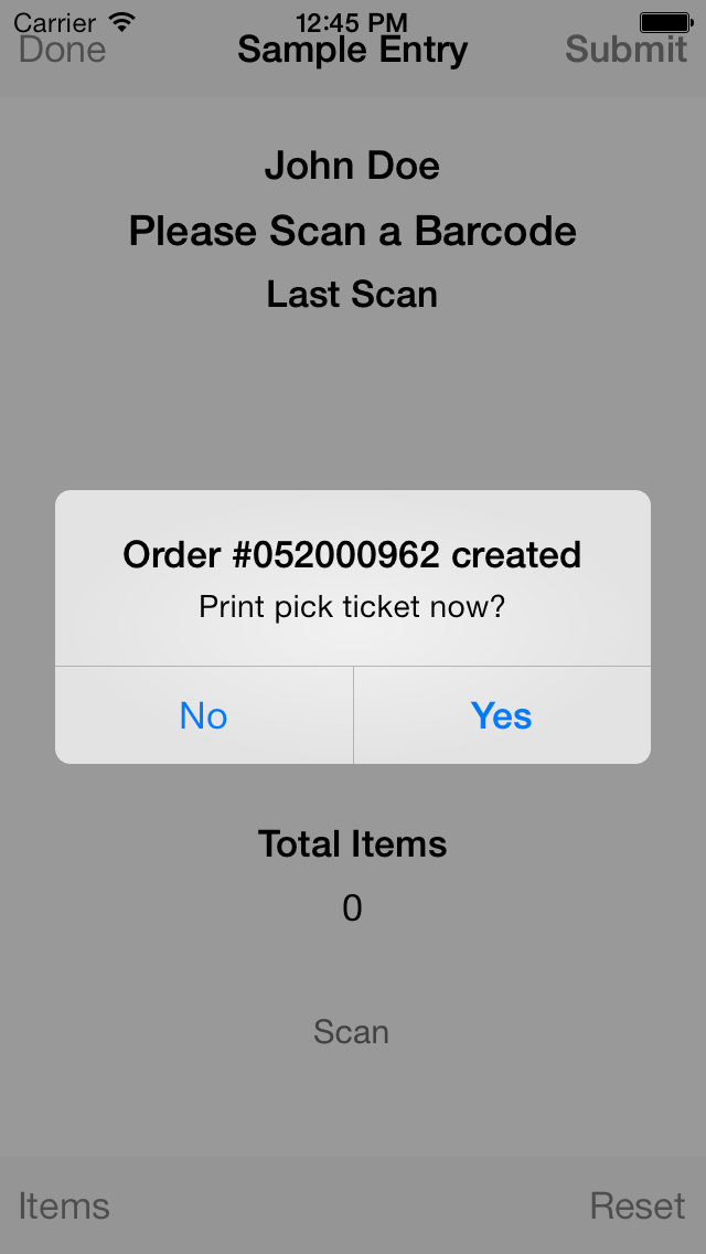 How to cancel & delete Order-Track Sample Entry from iphone & ipad 4