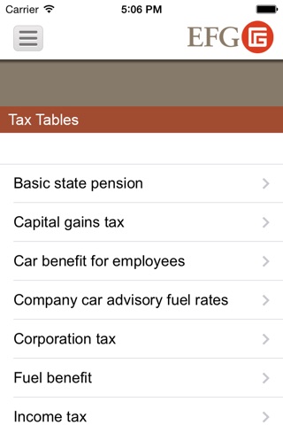 EFG Tax Tools screenshot 2