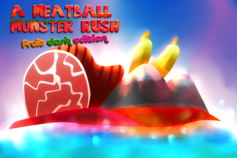 A Monster Meatballs Rush HD- Fruit Dash Shooter Edition FREE ! screenshot 2
