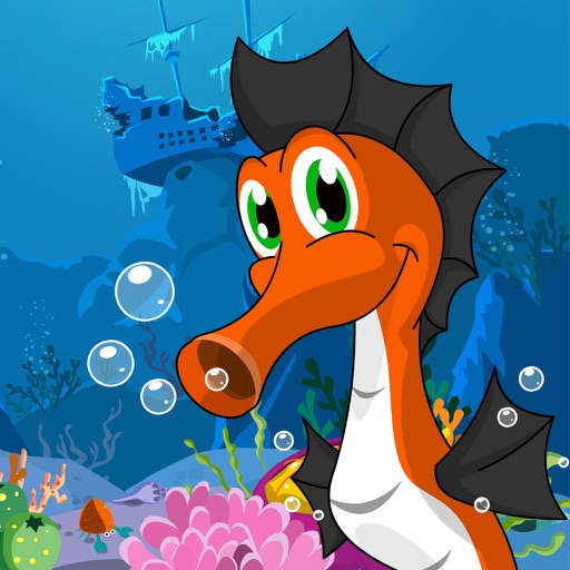 Blooby - Cute Seahorse Fish Game for Kids & Friends HD Free Icon