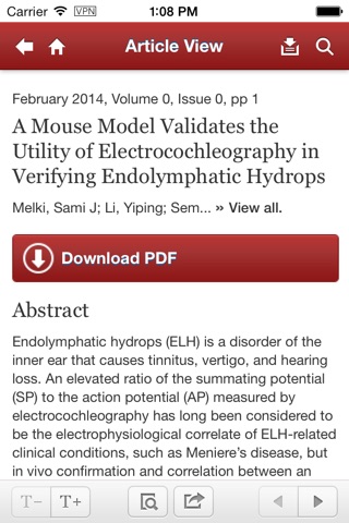 Journal of the Association for Research in Otolaryngology screenshot 2