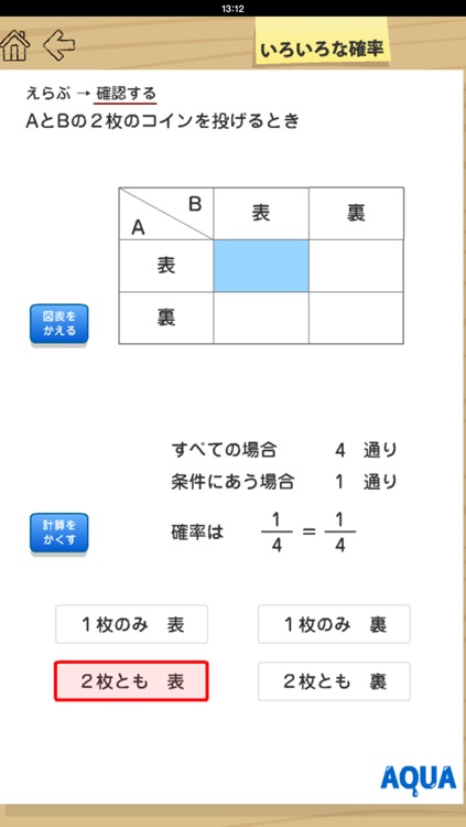 Various Probability in "AQUA"