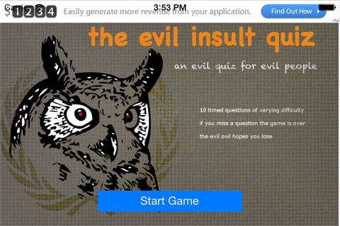 The Evil Insult Quiz screenshot 3